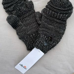 ELLESSE-Italian knit gloves with lurex. Never used